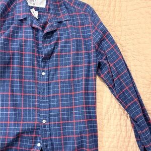 Frank & Eileen “Eileen” Navy and Red Checkered flannel button up Shirt